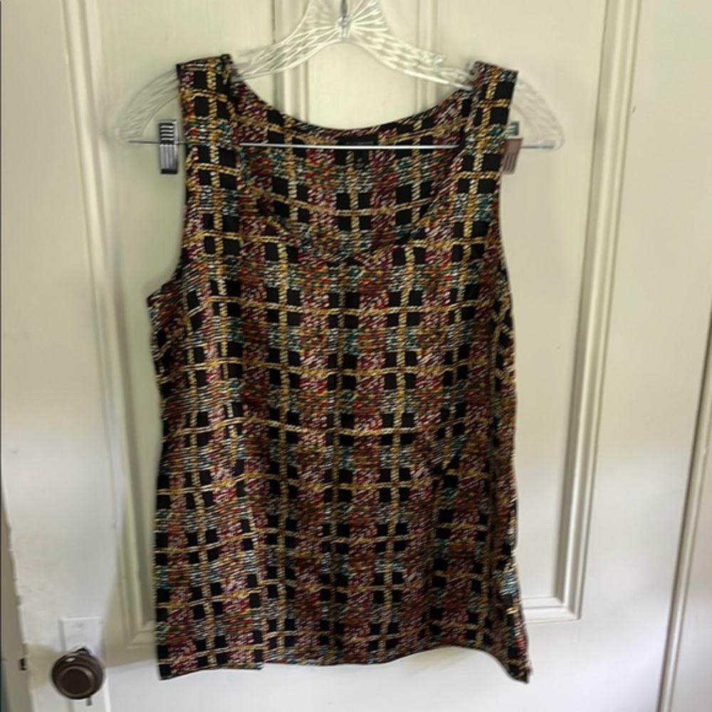 Talbots Multicolor Geometric Sleeveless Top